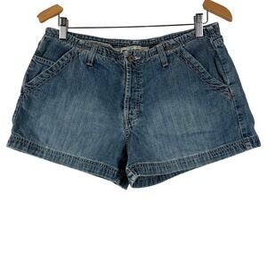 VTG American Eagle Supply Co Denim Shorts 12 Heavy Duty Workwear Blue y2k‎ 90s